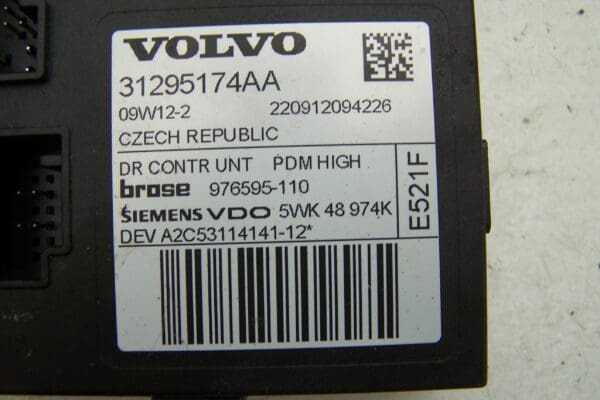 Volvo V50 front left door window motor ( 2008-2012)